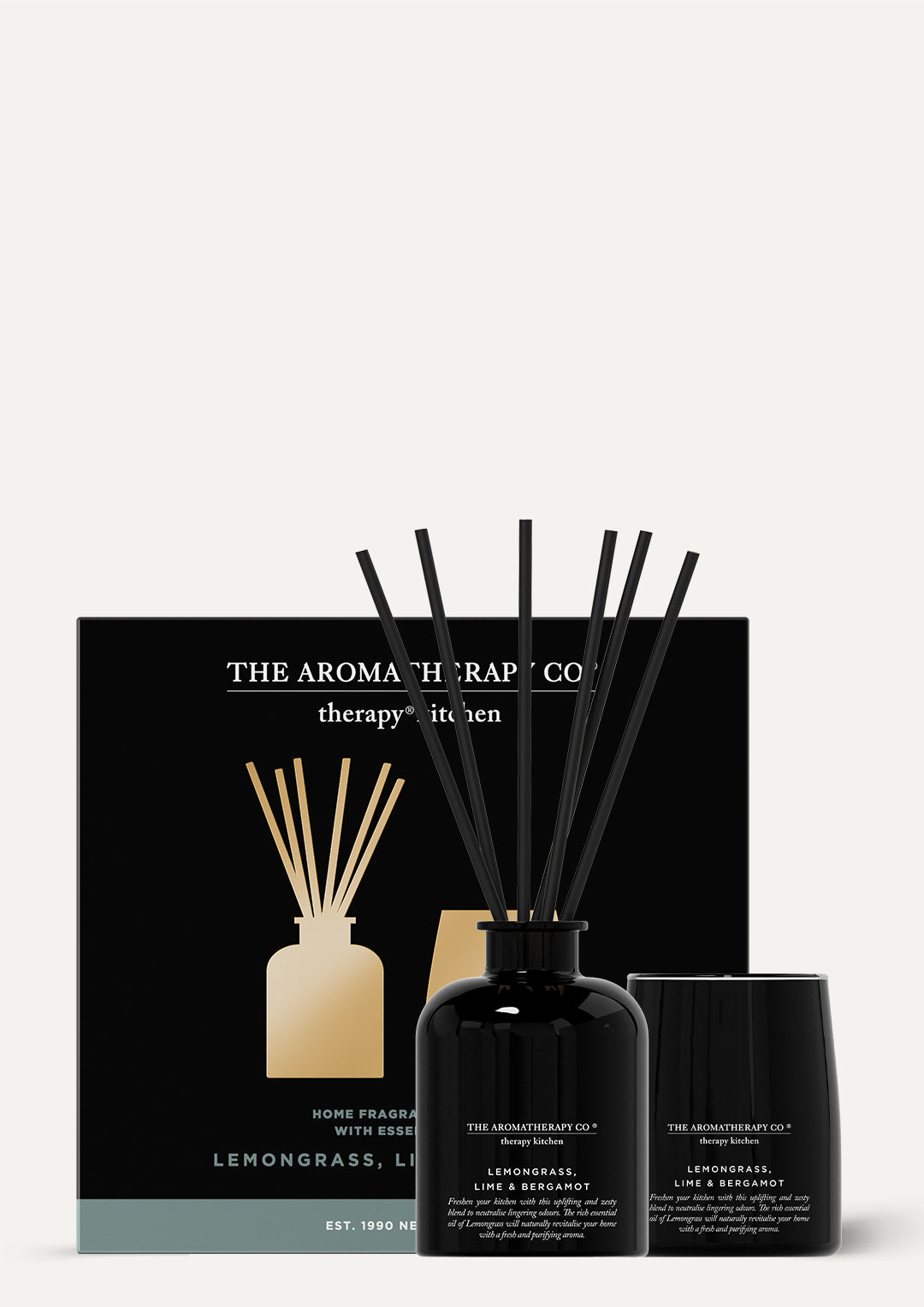 Therapy Kitchen Mini Candle & Diffuser Gift Set - Lemongrass, Lime & Bergamot